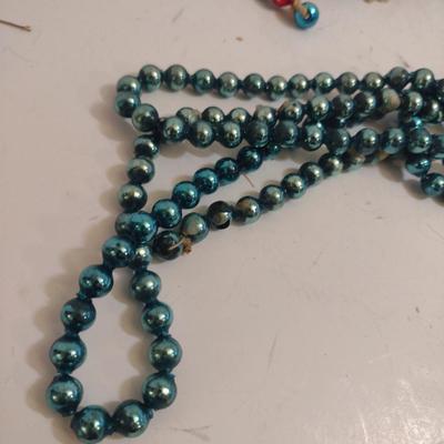 Collection of Vintage MCM Glass Bead String Garland- Three Strands