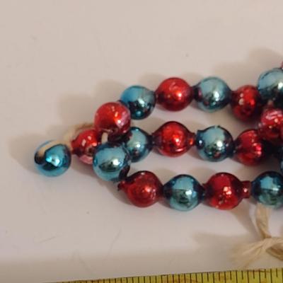 Collection of Vintage MCM Glass Bead String Garland- Three Strands