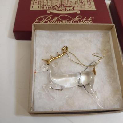 Collection of Ornaments with Original Boxes- Biltmore Estate, Lenox, George W. Bush Presidential Center, Warren Wilson