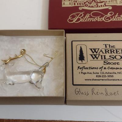 Collection of Ornaments with Original Boxes- Biltmore Estate, Lenox, George W. Bush Presidential Center, Warren Wilson
