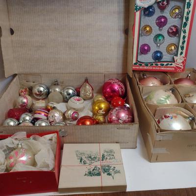 Collection of Glass Ornaments- Mostly Vintage- Some Shiny Brite (#1)