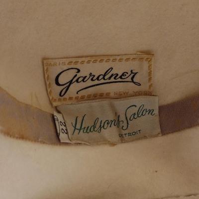 Vintage Accessories- Hat with Hand Beading and Angora Wrap