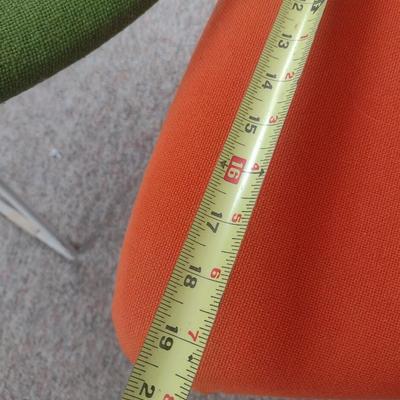 Pair of Mid-Century Modern Furniture Pieces Diamond Sitting Chair and Ottoman