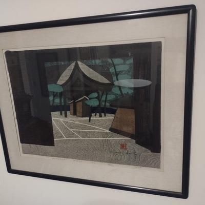 Framed Limited Edition 68/100 Japanese Block Print by Kiyoshi Saito