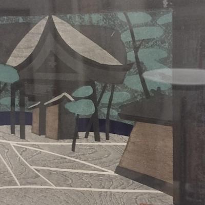 Framed Limited Edition 68/100 Japanese Block Print by Kiyoshi Saito