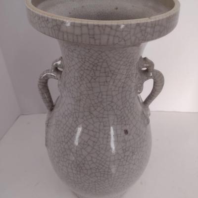 Vintage Crackle Glaze Chinese Pottery Vase