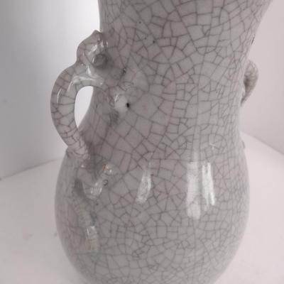 Vintage Crackle Glaze Chinese Pottery Vase