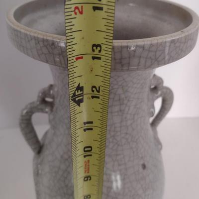 Vintage Crackle Glaze Chinese Pottery Vase