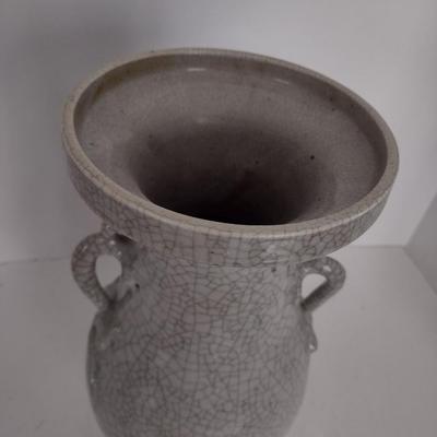 Vintage Crackle Glaze Chinese Pottery Vase