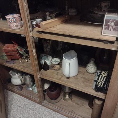 Vintage Solid Wood Double Door Cupboard (No Contents)