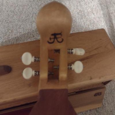 Hand Crafted Mountain Dulcimer with Personized Solid Wood Carry Case