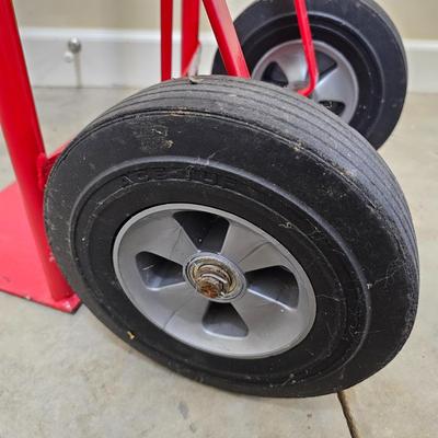 Pair of Red Hand Trucks Including Milwaukee (G1-JS)