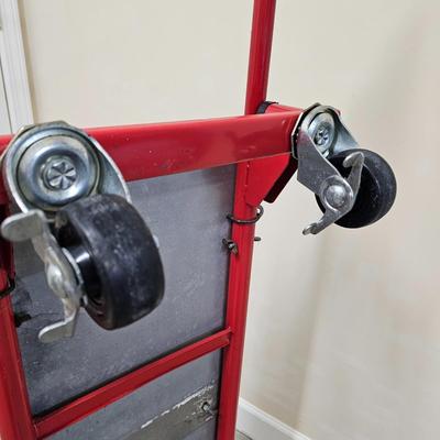 Pair of Red Hand Trucks Including Milwaukee (G1-JS)
