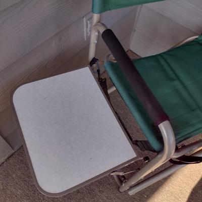 Aluminum Frame Folding Camping Chair with Side Table Attachment
