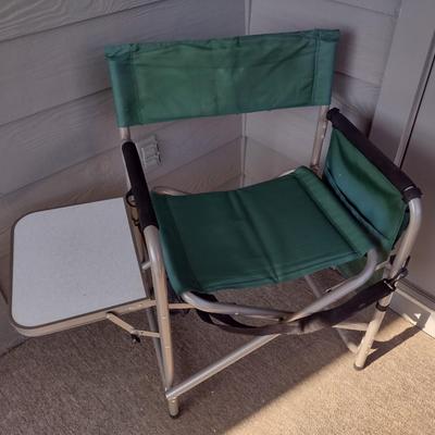 Aluminum Frame Folding Camping Chair with Side Table Attachment