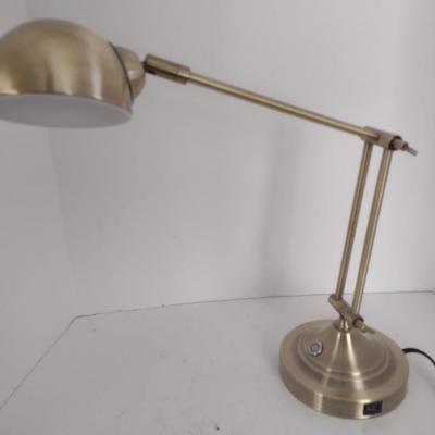 Brass Finish Adjustable Desk Lamp