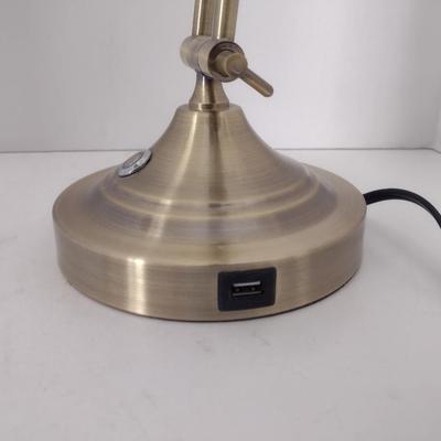 Brass Finish Adjustable Desk Lamp