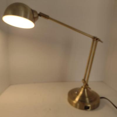 Brass Finish Adjustable Desk Lamp