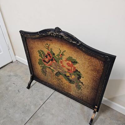 Vintage Mosaic Tile & Wood Fireplace Screen (G1-JS)