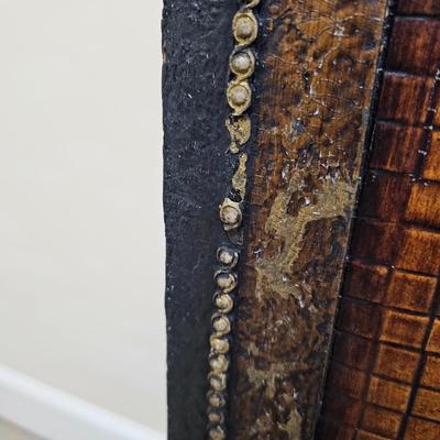 Vintage Mosaic Tile & Wood Fireplace Screen (G1-JS)