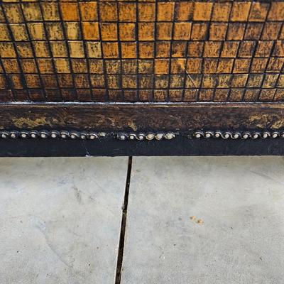 Vintage Mosaic Tile & Wood Fireplace Screen (G1-JS)