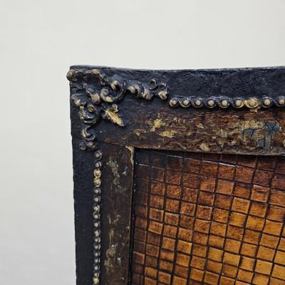 Vintage Mosaic Tile & Wood Fireplace Screen (G1-JS)