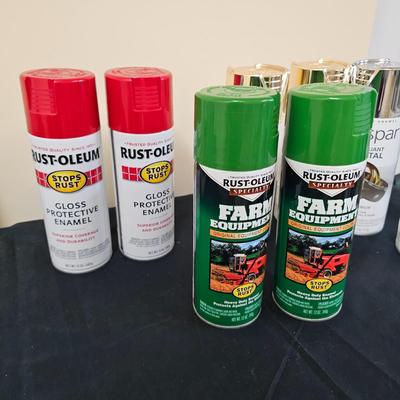 Assortment of New Enamel Spray Paint (G1-JS)