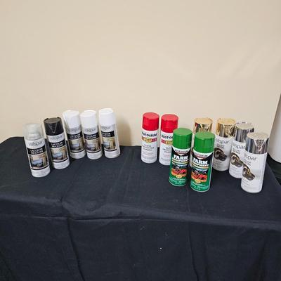 Assortment of New Enamel Spray Paint (G1-JS)