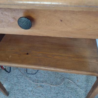 Solid Wood Pine Single Drawer Side Table