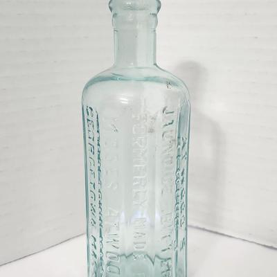 Atwood’s Jaundice Bitters Embossed Glass Bottle Moses Atwood Georgetown Massachusetts Antique