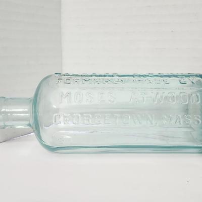 Atwood’s Jaundice Bitters Embossed Glass Bottle Moses Atwood Georgetown Massachusetts Antique