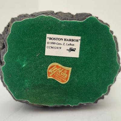 1999 Lefton Boston Harbor Lighthouse Figurine Geo Z Lefton CCM12419
