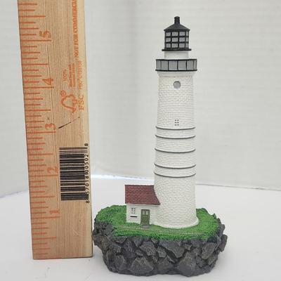 1999 Lefton Boston Harbor Lighthouse Figurine Geo Z Lefton CCM12419