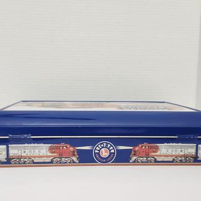 Lionel Legendary Trains Santa Fe Locomotive Storage Case Blue Tin Carry Case Railroad Collectible