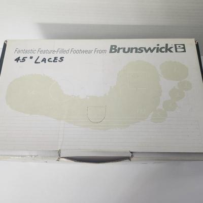 Brunswick Rebel II Men’s Bowling Shoes Size 9 White Gray Trim Original Box