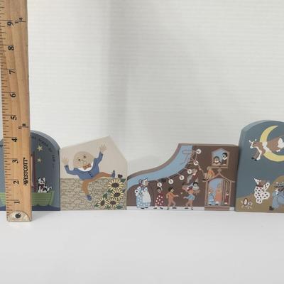 1990s The Cats Meow Nursery Rhyme Set 4pc Collectibles Humpty Owl Pussycat Cow