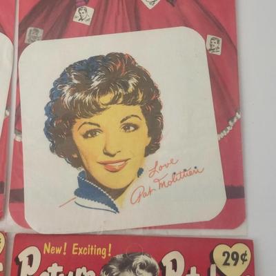 Vintage Picture Patches Iron On Celebrity Lot 4pc Johnny Fabian Dorothy Nelson