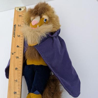 Vintage Disney Store Beauty and the Beast Plush Beast in Cape Collectible