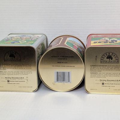 Set of 3 Vintage Hershey’s Classics Tins York Peter Paul & Chocolate Town Trolley