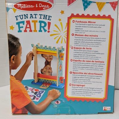 Melissa & Doug Fun At The Fair Funhouse Mirror Game 2022 With Reusable Stickers