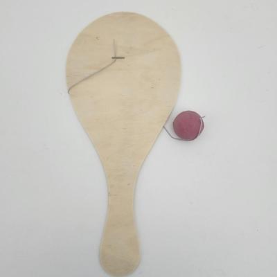 High Flyer Paddle Ball Wood Toy with Sponge Ball Original Bagged Retro Style Game