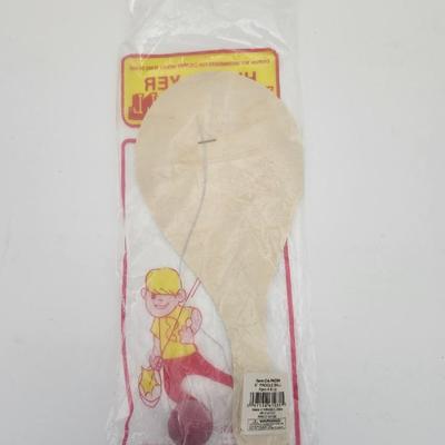High Flyer Paddle Ball Wood Toy with Sponge Ball Original Bagged Retro Style Game