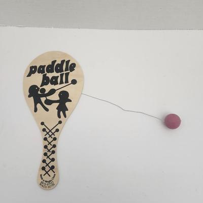 High Flyer Paddle Ball Wood Toy with Sponge Ball Original Bagged Retro Style Game