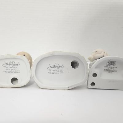 Precious Moments Enesco Figurine Trio He Watches Over Us All He Leadeth Me Lord Keep Me On My Toes