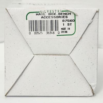 Charming Tails Mailbox and Bench Accessories Fitz and Floyd Christmas Village Holiday Display Pieces