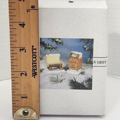 Charming Tails Mailbox and Bench Accessories Fitz and Floyd Christmas Village Holiday Display Pieces