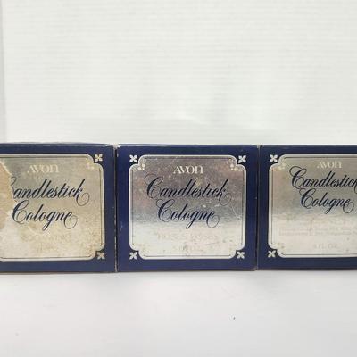 Avon Silverplate Style Candle Holders Lot of 3 Vintage Holiday Dinner Table Decor With Boxes