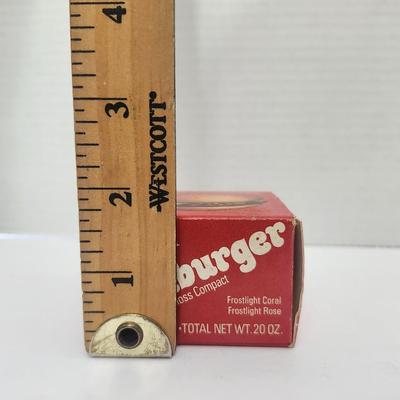 Avon Funburger Hamburger Lip Gloss Compact Vintage Novelty Makeup Collectible With Box