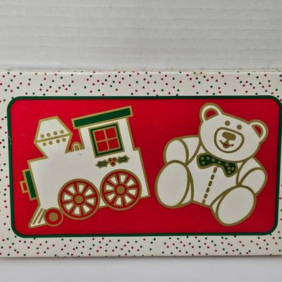 Vintage 1983 AVON Holiday Cookie Kit Train & Bear Cutters + Bags & Recipes New