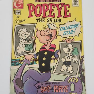 Vintage Popeye the Sailor Comic Book Charlton Comics No. 108 Collectors Issue June 15¢